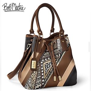 BRAND NEW Bob Mackie “Plam Desert” Bucket-Style Fashion Handbag